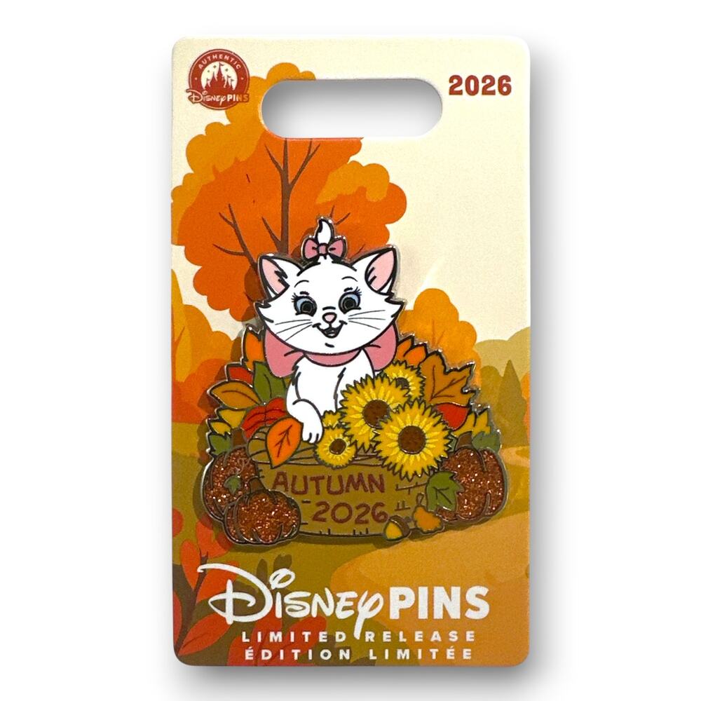 2026 Disney Parks Autumn Fall 2026 Marie the Cat Aristocats LR Pin WDW New